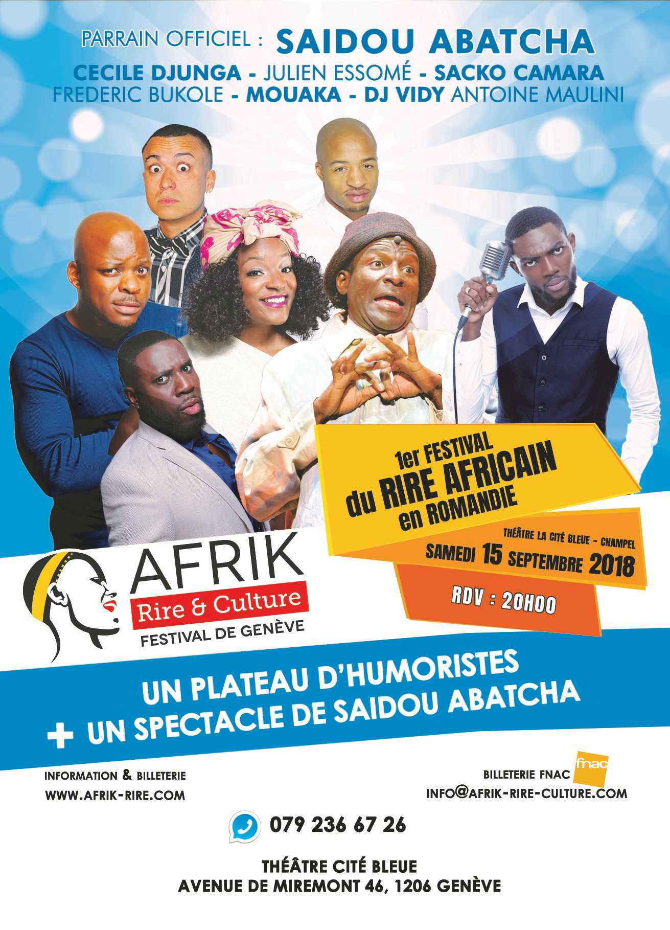 You are currently viewing Afrik Rire & Culture – Festival de Genève – 15 septembre 2018