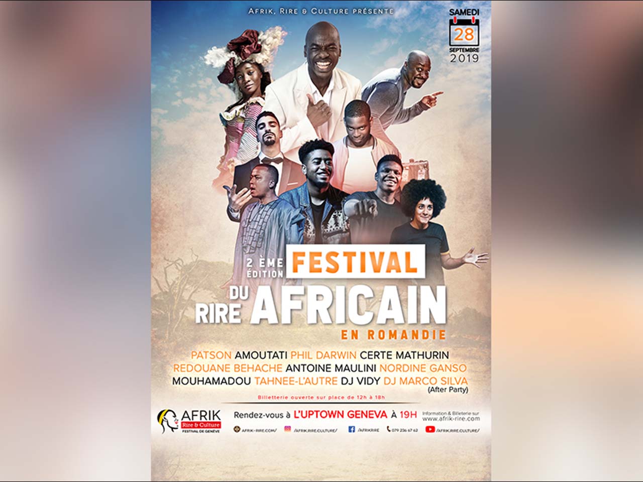 Lire la suite à propos de l’article AFRIK, RIRE & CULTURE – FESTIVAL DE GENÈVE – 28 septembre 2019