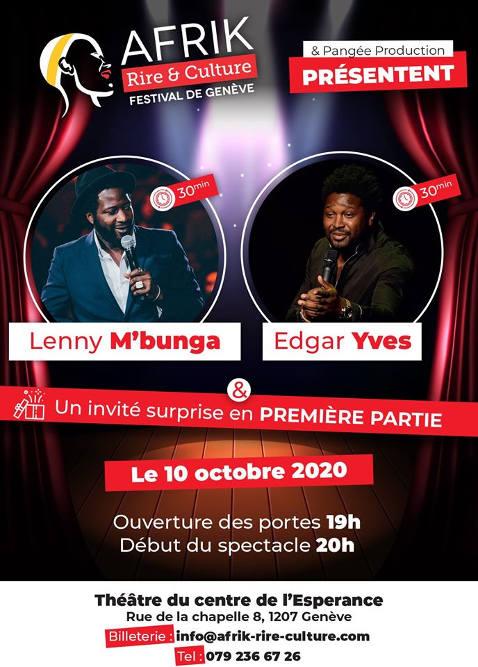 Lire la suite à propos de l’article Festival Afrik, Rire & Culture du 10 octobre 2020 – Théâtre de l’Espérance à Genève