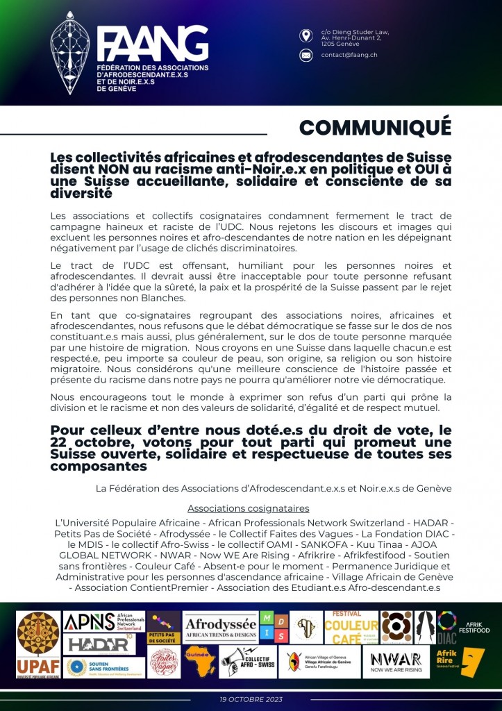 Lire la suite à propos de l’article Communiqué de la FAANG